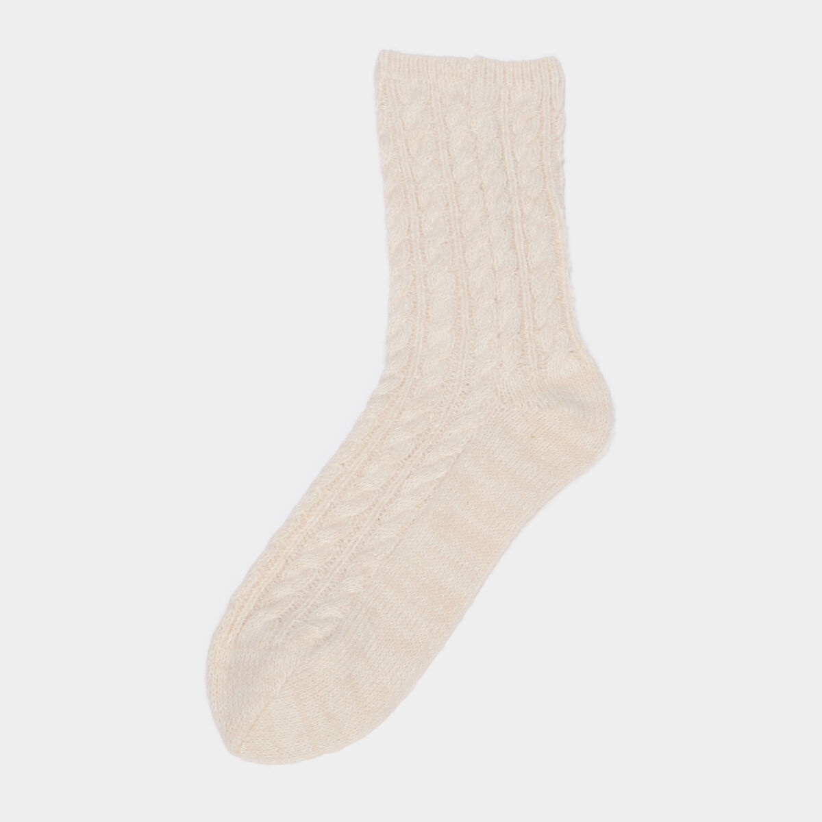 Lot 2 paires chaussettes torsades beige femme
