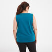 Débardeur col en V bleu canard femme grande taille