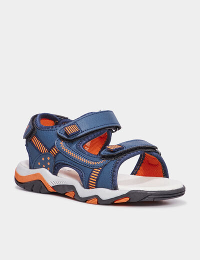 Sandales à scratchs Trappeur bleu garçon