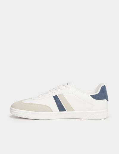 Tennis basses à lacets blanc homme