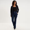 T-shirt ajust&eacute; encolure carr&eacute;e noir femme