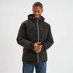 Blouson à capuche zippé vert kaki homme