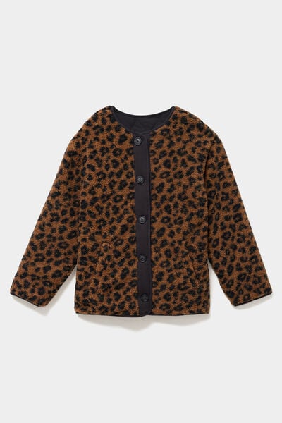 Veste polaire r&eacute;versible et matelass&eacute;e noir femme