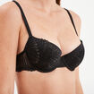 Soutien-gorge corbeille paddé dentelle noir femme