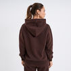 Sweat hoodie molleton à capuche marron foncé femme