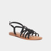 Sandales multibrides en cuir Creeks noir femme