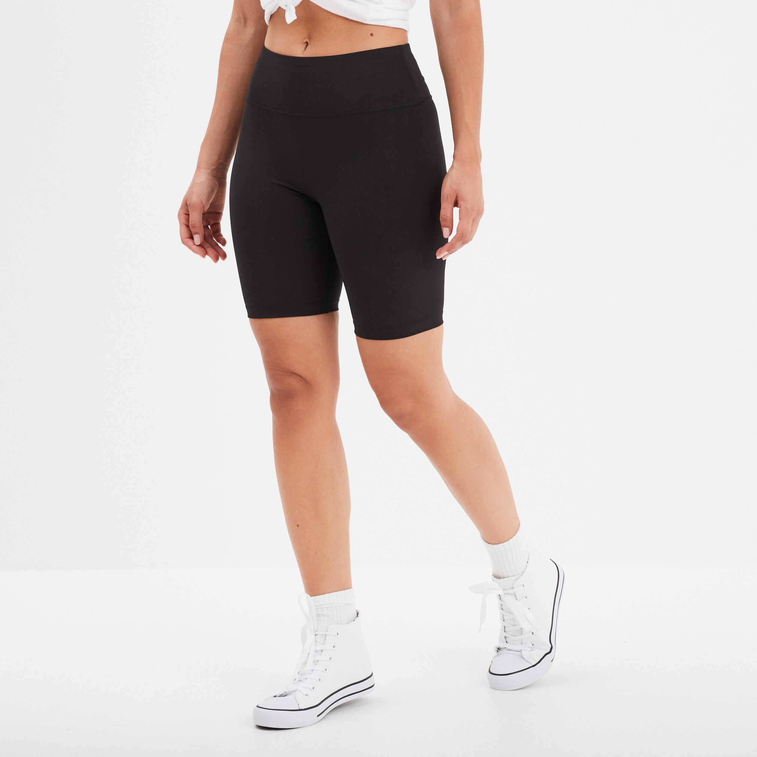 Legging short cycliste stretch noir femme LH