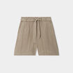 Short paperbag fluide ceinturé vert kaki femme