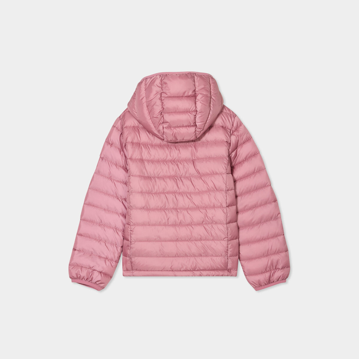 Doudoune légère zippée à capuche vieux rose fille