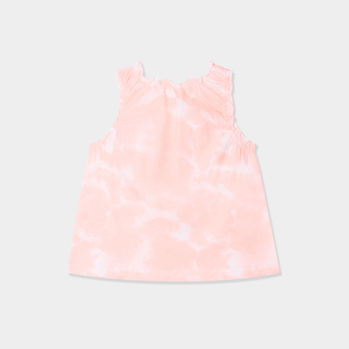 Lot 2 débardeurs coton à fronces rose fluo bébé fille