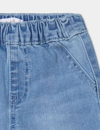 Jeans jogger bas élastiqué coton denim bleach bébé garçon