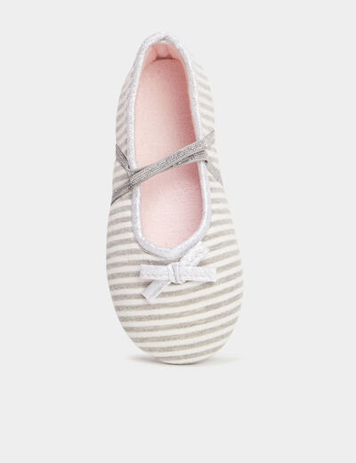 Chaussons ballerines gris fille