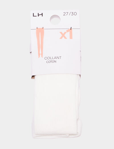 Collant opaque ecru fille
