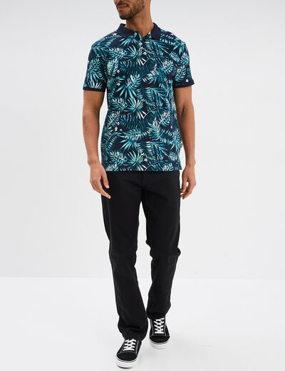 Polo manches courtes Creeks bleu foncé homme