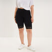 Short legging cycliste &agrave; dentelle noir femme grande taille