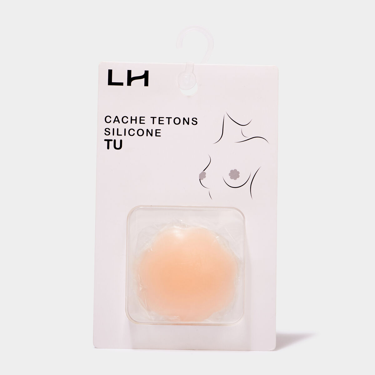 Cache-tétons réutilisables en silicone beige femme