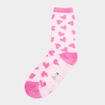 Lot 2 paires chaussettes d'int&eacute;rieur rose fille