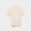 T-shirt textur&eacute; droit col rond coton ecru homme