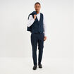Gilet de costume sans manches bleu marine homme