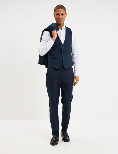 Gilet de costume sans manches bleu marine homme
