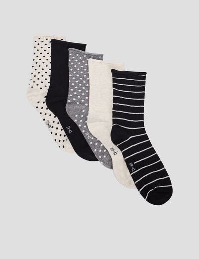 Lot de 5 paires de chaussettes multicolore femme