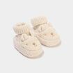 Chaussettes d'int&eacute;rieur tricot&eacute;es taupe b&eacute;b&eacute;