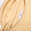 Sac banane effet tressé sable femme