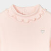 T-shirt col montant coton rose clair b&eacute;b&eacute; fille