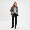 Jeans droit 5 poches coton denim noir femme