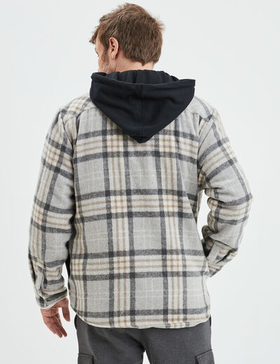 Surchemise 2-en-1 à capuche Creeks creme homme