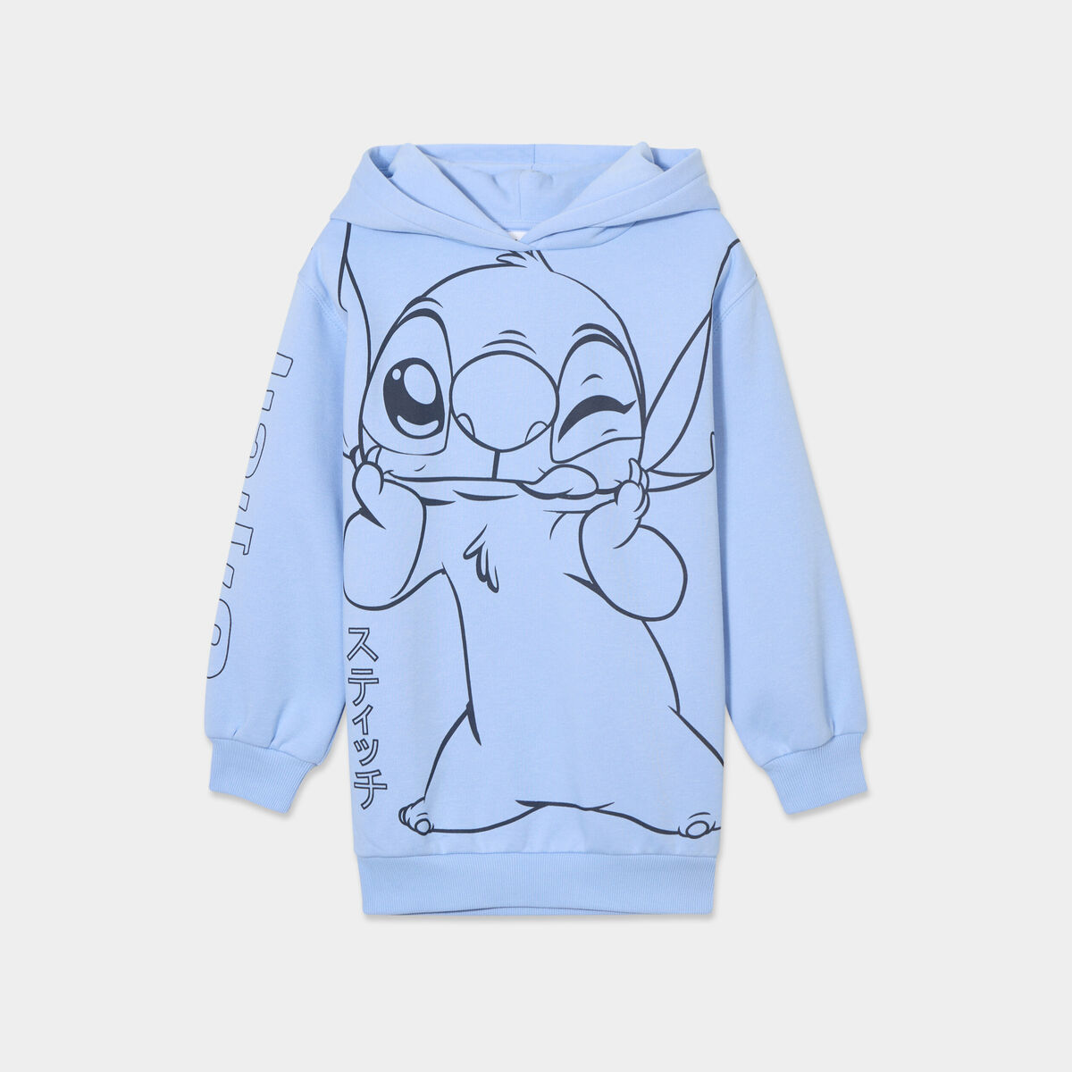 Sweat à capuche hoodie Stitch bleu fille