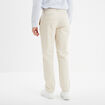 Pantalon chino droit stretch retroussé beige homme