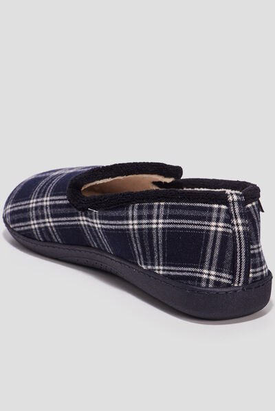 Chaussons charentaises Isotoner bleu homme