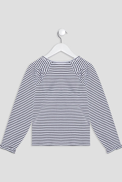 T-shirt manches longues ivoire fille