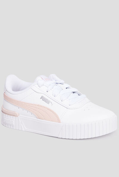 Tennis basses à lacets Puma Carina 2.0 blanc fille