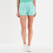 Short avec taille élastiquée bleu turquoise femme