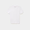 T-shirt droit en coton manches courtes blanc homme