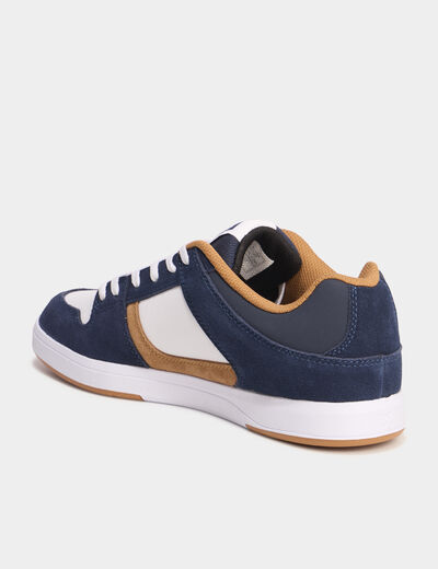 Baskets en cuir antid&eacute;rapantes bleu homme