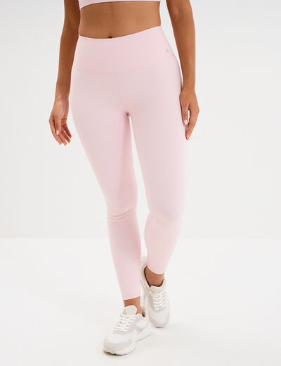 Legging de sport gainant taille haute rose clair femme