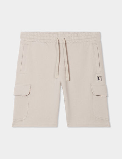 Bermuda de jogging avec poches côtés gris clair homme