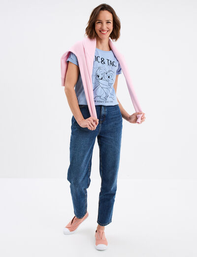 T-shirt manches courtes coton Tic et Tac bleu femme