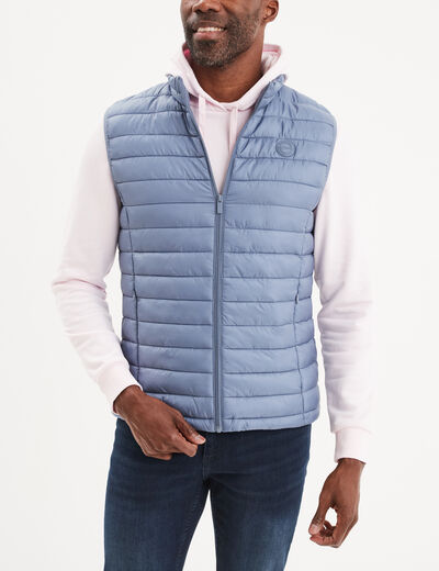 Doudoune légère déperlante sans manches bleu gris homme