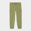 Pantalon jogging cargo poches latérales vert kaki homme