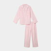 Ensemble pyjama chemise manches longues ecru femme
