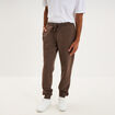 Pantalon jogging droit molleton marron chocolat homme