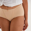 Culotte taille haute beige femme