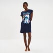Chemise de nuit manches courtes Stitch bleu marine femme