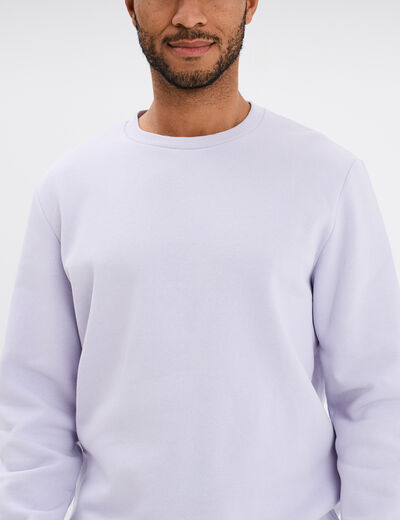 Sweat avec col rond parme homme