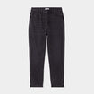 Jeans mom taille haute 7/8ème coton denim noir femme