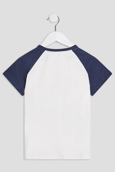 T-shirt manches courtes Creeks ivoire garçon